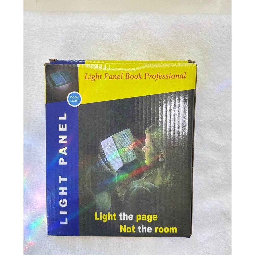 Flat Book Light LED Illuminator Panel Plate Wireless for Reading in Bed